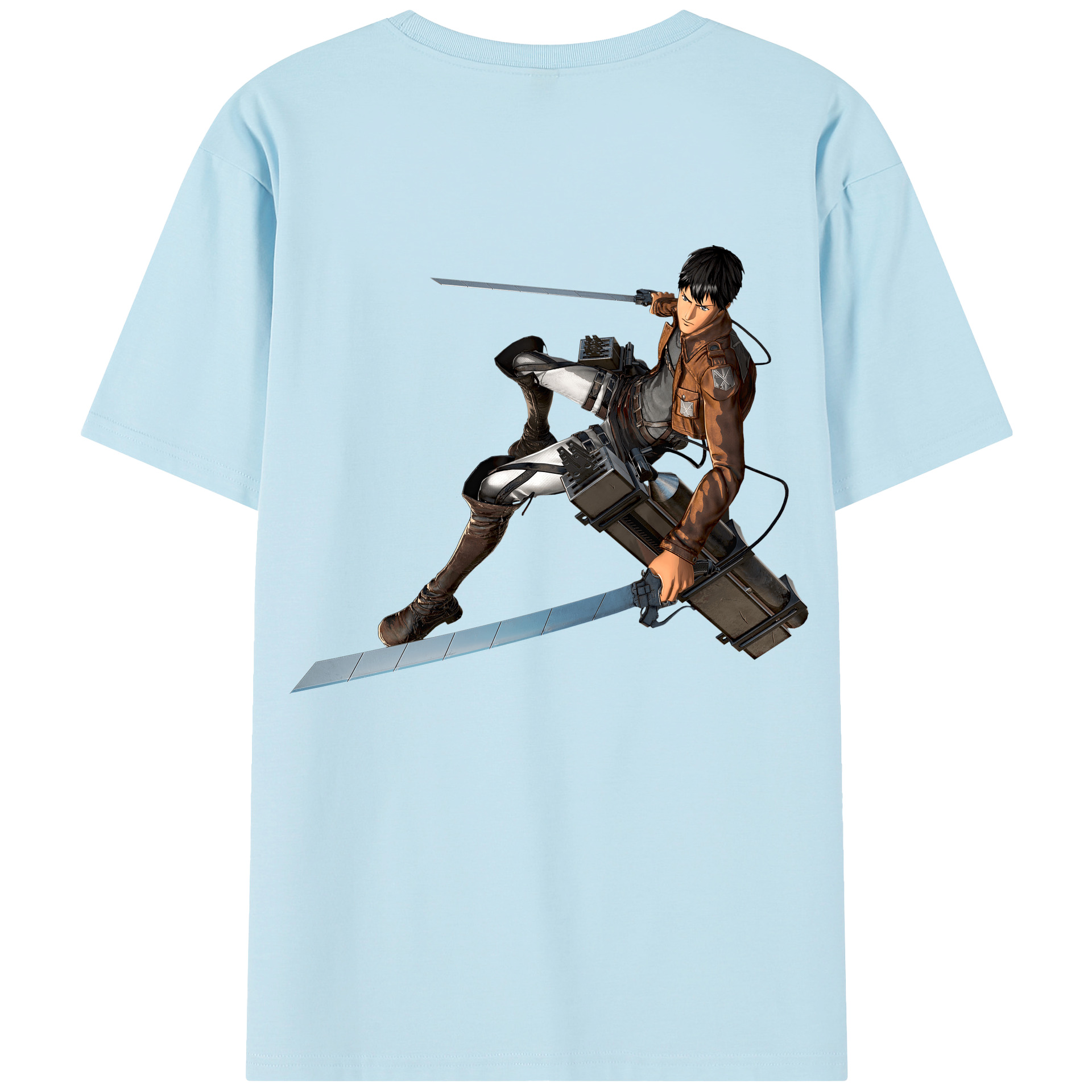 （画像用） 進撃の巨人 ベルトルト・フーバー Attack on Titan Bertholdt Hoover 綿100％半袖Tシャツ（背面プリント）